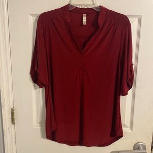 Red/Burgundy Blouse
